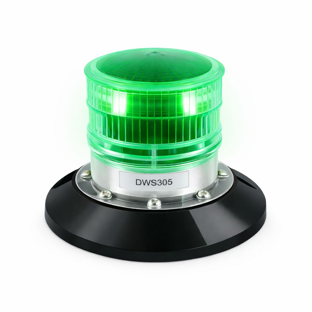 Solar navigation light green DWS305 marine LED signal light for vessel safety and navigation use