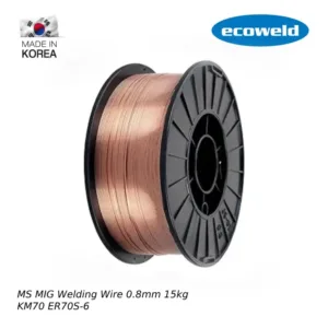 Ecoweld KM70 ER70S-6 Mild Steel MIG Welding Wire 0.8mm x 15kg Spool – Premium Quality for Industrial, Fabrication & Automotive Welding in UAE