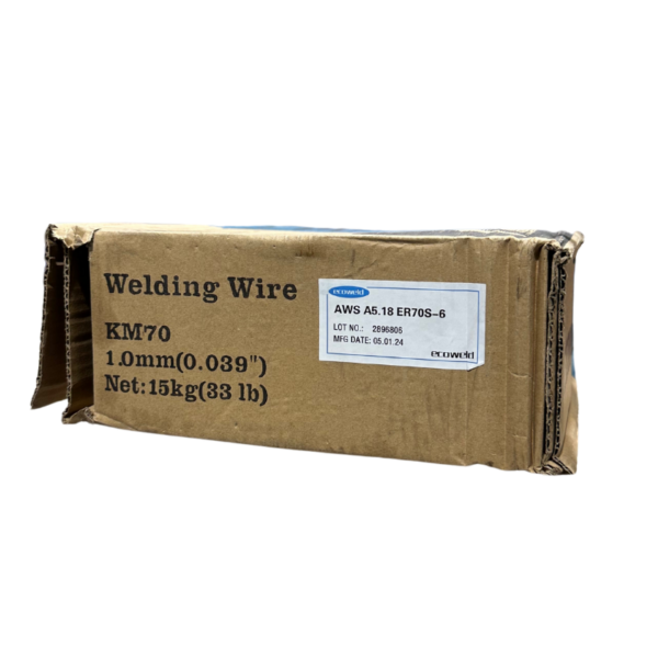 Ecoweld KM70 ER70S-6 Mild Steel MIG Welding Wire 1.0mm x 15kg Spool – Premium Quality for Industrial, Fabrication & Automotive Welding in UAE - Image 2