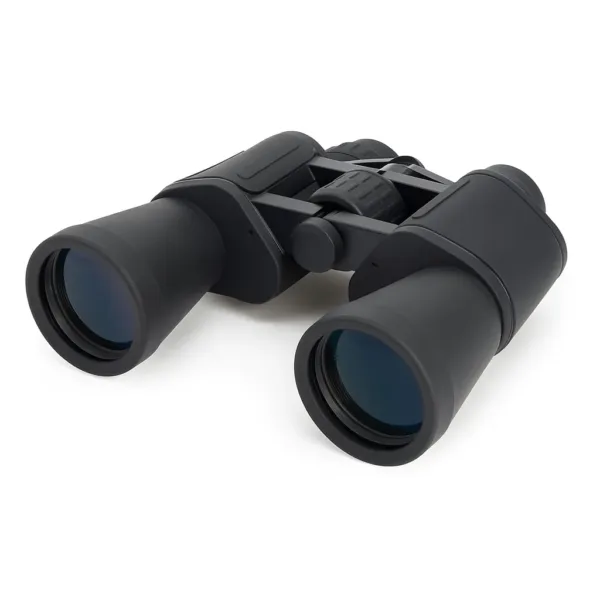 Compact black binoculars for marine and outdoor use, featuring clear optics and a durable design, ideal for boating, birdwatching, and nature observation.