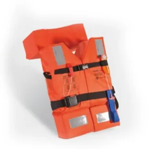 Adult 275N life jacket certified by Rongsheng/MED, designed for maximum buoyancy and safety in offshore and extreme marine environments