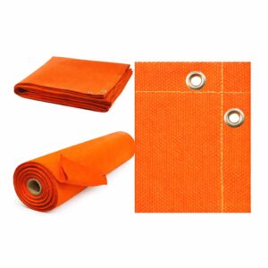 BLACK HAWK fire blanket orange 1m x 50m heavy duty welding and fire protection blanket for industrial and marine safety use