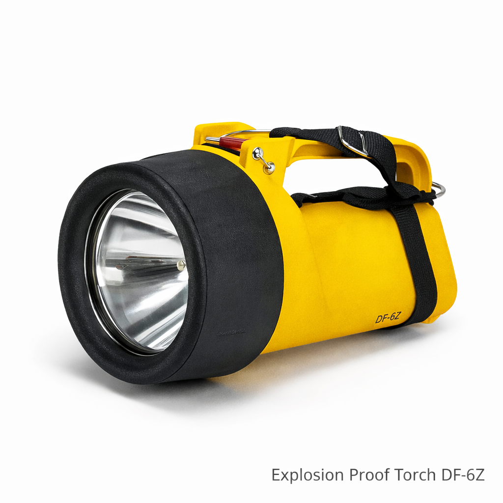 Explosion-proof torch DF-6Z intrinsically safe LED flashlight for hazardous marine, offshore, and industrial safety applications