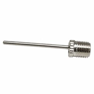 Metal inflation needle for marine fender air valve