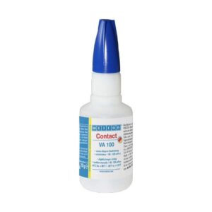 WEICON Contact VA-100 20 g instant adhesive cyanoacrylate glue bottle for marine and industrial bonding on white background.