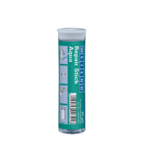 WEICON Repair Stick Aqua 57 g epoxy repair compound for wet surface and underwater repair on white background.