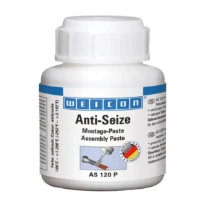WEICON AS 120 P 120 g anti-seize assembly paste for protecting threaded metal connections from seizing and corrosion.