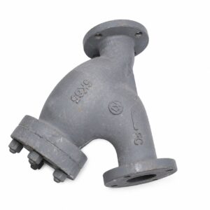 Cast Iron Flanged Y Type Strainer for marine and industrial pipeline filtration.