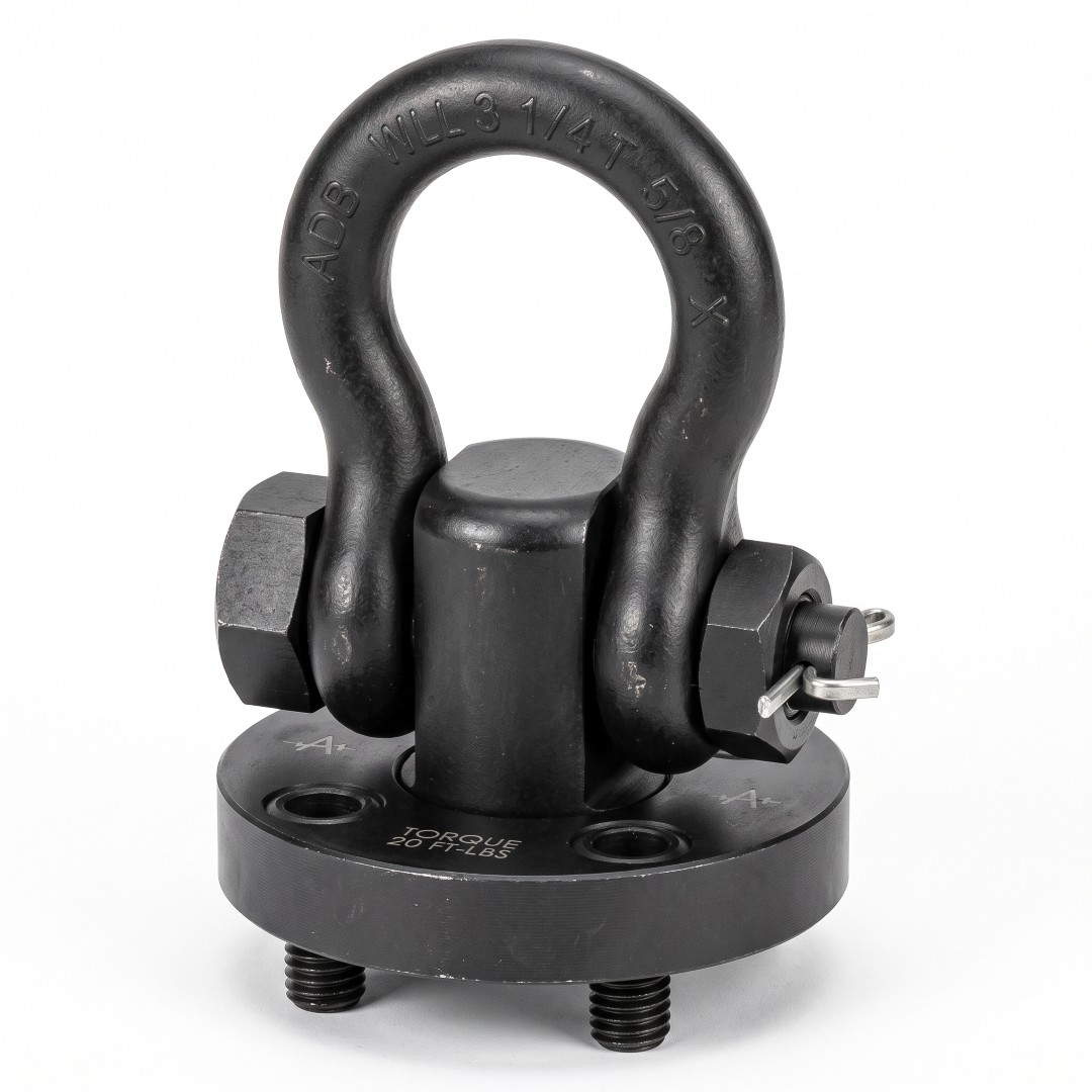 ADB 3 1/4 Ton (6,500 lb) WLL Flange Mount Hoist Ring – 5/8" Thread